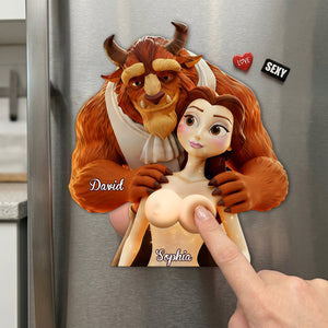 Cheeky Couples Acrylic Fridge Magnet - Personalized Gifts For Couples 02ohlu190626