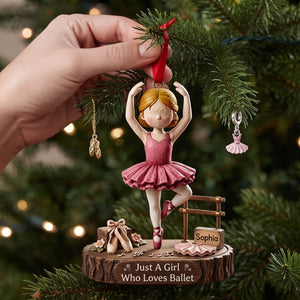 Ballet Girl Acrylic Ornament - Personalized Christmas Gifts For Ballet Lovers 03nalu100926