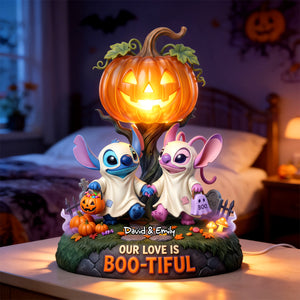 Cosmic Halloween Love Acrylic Light Box - Personalized Gifts For Couple 06todh300726
