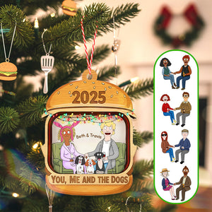 Dog Lover Couple Ornament - Personalized Gifts For Couple Christmas Ornament 01TGMG050925HG-Homacus