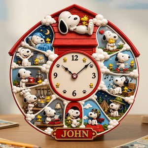 Classic Comic Acrylic Wall Hanging Clock - Personalized Gifts 03hadt170726