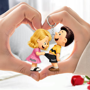 Troublemaker Couple Acrylic Keychain - Personalized Gifts For Couples 02OHQN240726
