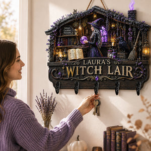 Mysterious Witch Lair Key Hanger, Personalized Gifts For Witch Lovers 04qhdt250726