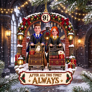 Whimsical Train Christmas Ornament - Personalized Gifts For Couple 03tyqn120926