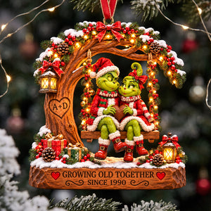 Growing Old Together Christmas Ornament - Personalized Gifts For Couple 01TYTA071026