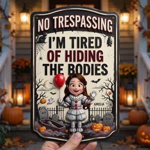 Creepy Characters Metal Sign - Personalized Gifts For Horror Lovers 05NADT220726