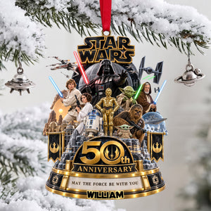 Warriors Merry Christmas Acrylic Ornament - Personalized Christmas Gifts 05ohlu100926