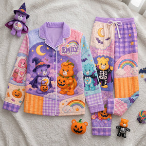 Cute Spooky Pumpkin Pajama Set - Halloween Gifts Sleepwear 02hata030926