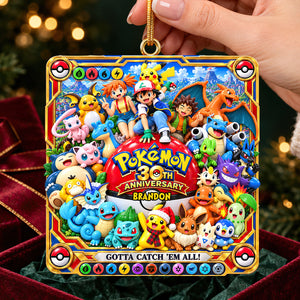 30th Anniversary Colorful Creature Ornament - Personalized Christmas Gifts 01ohdt280926