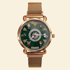 Epic Flight Adventure Mesh Strap Quartz Watch -Personalized Gift for Fantasy Fans 02tgqn210725