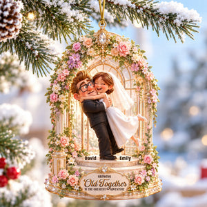 Hugging Couple Ornament - Personalized Gifts For Couple Christmas Ornament 06TTQN180926