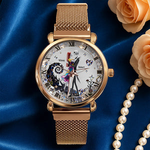 Romantic Couple Mesh Strap Quartz Watch Personalized Gifts For Couple 05PADT220126