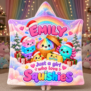 Just A Girl Who Love Squishies Lovely Hood Blanket - Personalized Christmas Gifts For Squishy Lovers 03nata261026