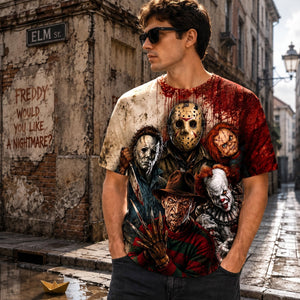 Creepy Bloody Horror 3D Shirt - Personalized Gifts For Horror Lovers 05nalu110826