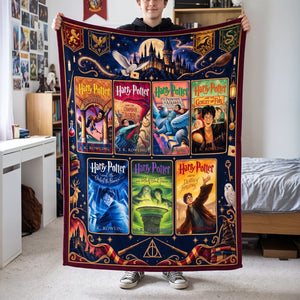 Book Cover Blanket - Personalized Gifts For Fantasy Lovers 02natn071026