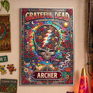 Grateful Dead Print Metal Sign - Personalized Gifts For Rock Lovers 01hudh070726