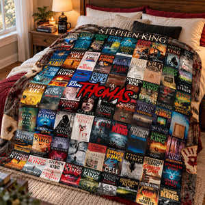 Horror Author Collection Blanket - Personalized Gifts For Horror Lovers Blanket 02HULU021026