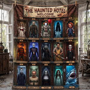 Haunted Holiday Crew Blanket - Personalized Gift For Horror Lovers 02HUTA011026