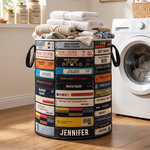 Vintage New Wave Style Laundry Basket- Personalized Gifts 04HUQN100726