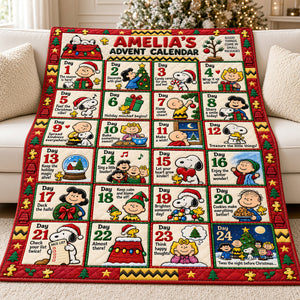 Christmas Advent Calendar Blanket - Personalized Gifts For Christmas 01padt1201026