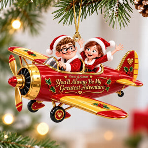 Cute Adventurous Couple Acrylic Ornament - Personalized Christmas Gifts For Couples 08tyqn210926