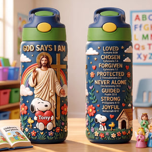 Christian Scripture Colorful Tumbler - Personalized Gift For Christians 01PALU280726