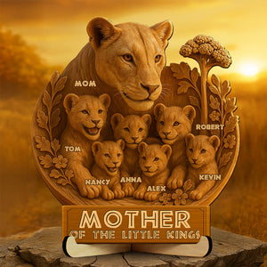 Lion Mom Wood Sign Gifts For Mom 02OHDT160425-Homacus