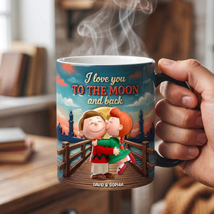 Love You To The Moon And Back Magic Ceramic Coffee Mug - Personalized Gifts For Couple 05TOTN270726
