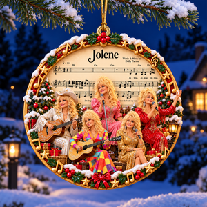 Dolly Parton Christmas Ornament - Personalized Gifts For Music Lovers 06naqn231026