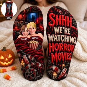 Our Little Horror Night Middle Tube Socks - Personalized Gifts For Couple 03OHDH290926