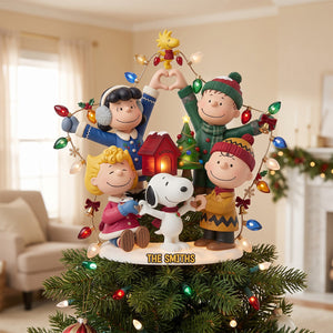 Cozy Christmas Acrylic Christmas Tree Topper - Personalized Gifts For Family 02patn300926