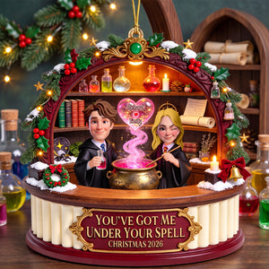 Love Under A Spell Ornament - Personalized Christmas Gifts For Couple 02toqn140926