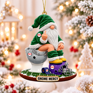 Badass Gnome Acrylic Ornament, Personalized Gifts For Sport Lovers 04qhqn201026