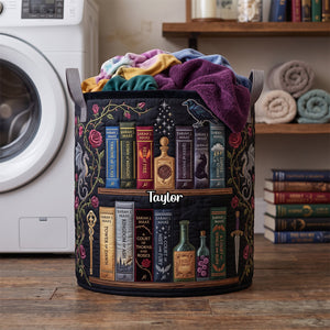 Romantasy Collection Quilted Laundry Basket - Personalized Gifts For Book Lovers 04qhdh130726