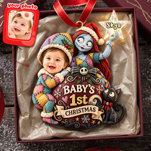 Spooky Baby's First Christmas Ornament - Custom Photo Gifts 01pata091026
