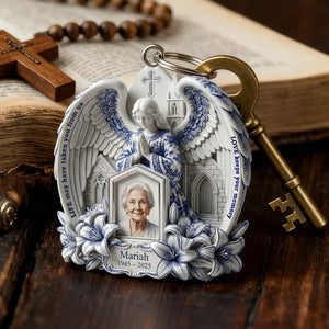 Angel Memorial Keychain - Custom Photo Gifts For Heaven 02PALU280226-Homacus