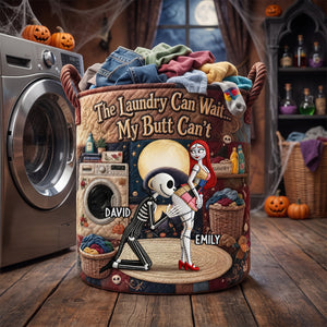 Funny Couple Quilted Laundry Basket - Personalized Gifts For Couple 05OHDH130726