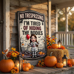 Creepy Characters Metal Sign - Personalized Gifts For Horror Lovers 05NADT220726