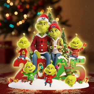 Naughty Green Monsters Acrylic Light Box Personalized Christmas Gifts 04nadt051125