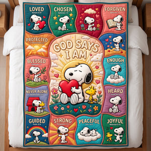 God Says I Am Blanket - Personalized Gifts For Christians 04PATN030726