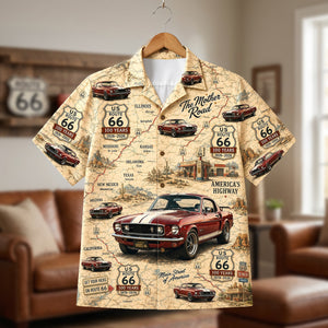 Vintage Highway Hawaiian Shirt Custom Photo Aniversary Gifts 02NADH010626-Homacus