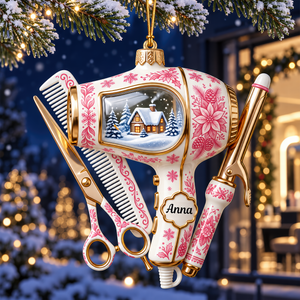 Toile De Jouy Christmas Ornament - Personalized Gifts For Hairstylist 01pgqn121026