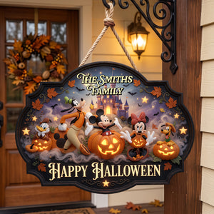 Happy Halloween Acrylic Sign - Personalized Halloween Gifts For Family 03natn060826