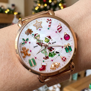 Naughty Couple Mesh Strap Quartz Watch - Personalized Gifts For Christmas 04pgta211026