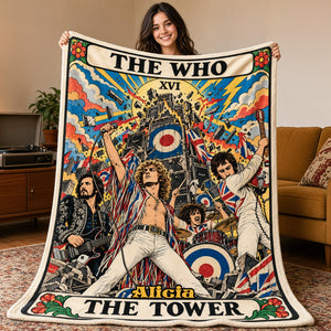 The Beatles The Tower Tarot Card Blanket - Personalized Gift For Rock Lovers 06hudh281026