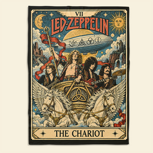 Led Zeppelin Hard Rock Tarot Card Blanket - Personalized Gifts For Music Lovers 06HULU281026