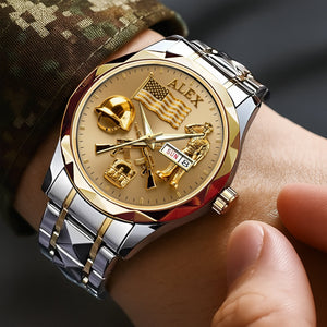 Military Men's Watch - Personalized Gifts For Veteran 02tglu030226