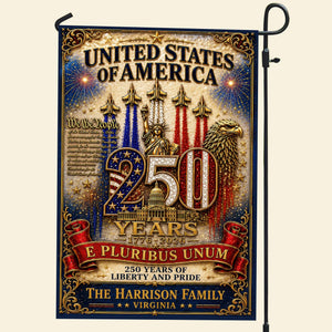 America 250th Anniversary Garden Flag - Personalized Gifts For Patriots 04paqn290526 - Garden Flag - GoDuckee