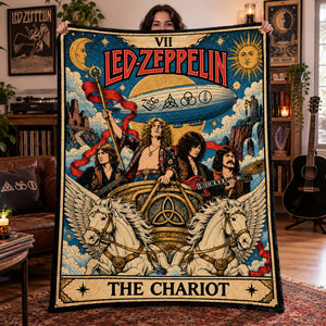 Led Zeppelin Hard Rock Tarot Card Blanket - Personalized Gifts For Music Lovers 06HULU281026