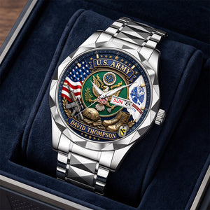 Military Rank Men's Stainless Steel Watch - Personalized Gifts 02huta240726